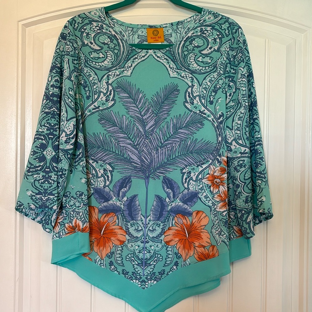 Ruby Rd Petite M 3/4 length sleeve blouse